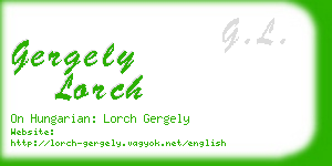 gergely lorch business card